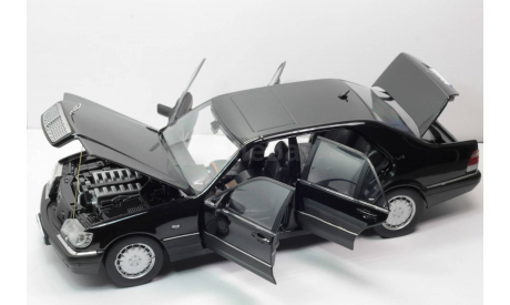 Mercedes Benz S600 V12 W140 ,черный, масштабная модель, Mercedes-Benz, mission model, scale18