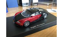 Bugatti Veyron red black Autoart 50906 1-43 (лот в мск), масштабная модель, scale43