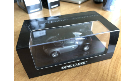 Bugatti Veyron Matt Black Linea Opaca Minichamps 1-43 (лот в мск), масштабная модель, scale43