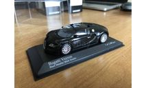Bugatti Veyron black metallic black metallic Minichamps 1-43 (лот в мск), масштабная модель, scale43