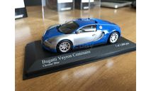 Bugatti Veyron Centennaire chrome blue Minichamps 1-43 (лот в мск), масштабная модель, scale43