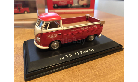 Volkswagen T1 pick up красный Coca Cola Motor City 1-43 (лот в мск), масштабная модель, Motor City Classics, scale43