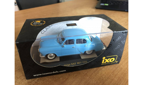 Газ 21 IXO голубая 1-43 (лот в мск), масштабная модель, scale43