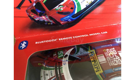 Ferrari 488 GTE Burago bluetooth remote control 1-41 (лот в мск), масштабная модель, scale0, BBurago
