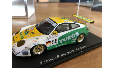 Porshe GT3 RWS Motorsport Yukos Юкос #85 LeMann 2004 Ortelli-Dumos-Kelleners Spark 1-43 (лот в мск), масштабная модель, Porsche, scale43