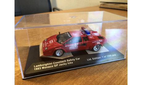 Lamborghini Countach 5000S F1 safety car GP Monaco 1983 IXO 1-43 (лот в мск), масштабная модель, IXO Rally (серии RAC, RAM), scale43