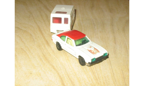 FORD CAPRI + TRAILER Majorette 1/60 made in France, редкая масштабная модель, Majorette made in France, scale64