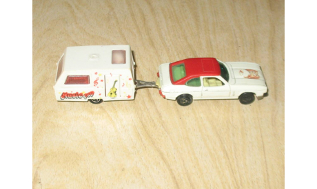 FORD CAPRI + TRAILER Majorette 1/60 made in France, редкая масштабная модель, Majorette made in France, scale64