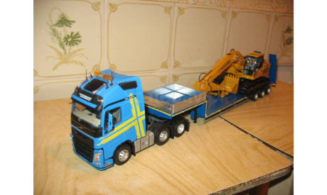 Сцепка Volvo FH4 540 6x2 Eligor 1/43 + п/прицеп трал, масштабная модель, scale43