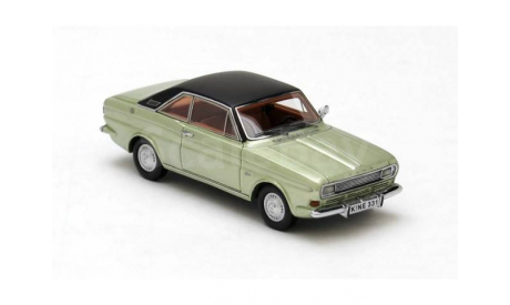 FORD Taunus P6 15M Coupe Metal green-black 1968 NEO, масштабная модель, Neo Scale Models, scale43