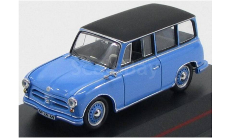 AWZ P70 Kombi 1957 Blue and Black roof ГДР IST172, масштабная модель, IST Models, scale43