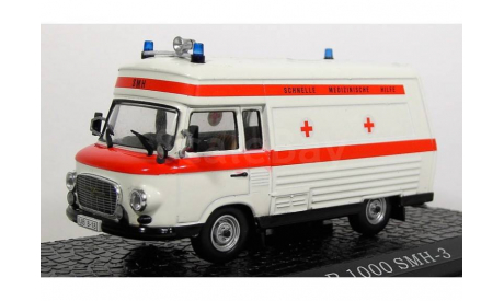 Barkas B1000 SMH-3 1983 White Скорая, масштабная модель, Atlas, scale43