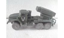 Модель 1/72 БМ-21 ГРАД На базе урал 375, масштабная модель, scale72
