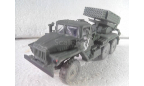 Модель 1/72 БМ-21 ГРАД На базе урал 375, масштабная модель, scale72