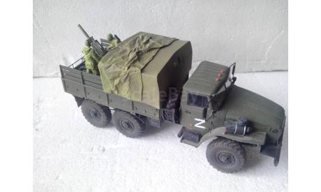 Модель 1/35 Урал-4320 с минометом 2Б9 (2Б9М) «Василёк», масштабная модель, scale35