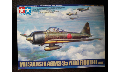 Tamiya 1/48 Mitsubishi A6M3/3a ZERO (Zeke), с четырьмя фигурами пилотов, сборные модели авиации, scale48