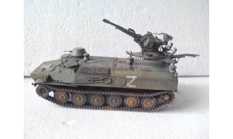 Модель 1/35 МТ-ЛБ ЗУ-23-2, масштабная модель, scale35