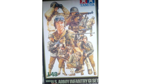 Tamiya 1/48 WWII U.S. Army Infantry GI Set, миниатюры, фигуры, scale48