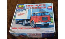 SKODA-706 MTTN с полуприцепом ALKA-N12CH, 7067AVD, сборная модель автомобиля, Škoda, AVD Models, 1:43, 1/43