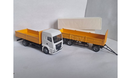 MAN TGS TM грузовик с 3-х осн. прицепом тент/борт Herpa 1/87 HO, масштабная модель, scale87