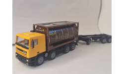 DAF 95 контейнеровоз с Прицепом и контейнером 20F бочка Herpa 1/87 HO