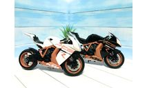 KTM RC8 R модель мотоцикла 1/10, масштабная модель мотоцикла, Welly, scale10