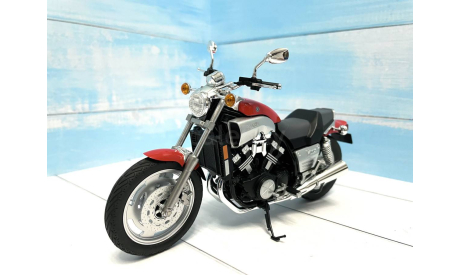 Мотоцикл Yamaha V-Max красный 1:12, масштабная модель мотоцикла, AOSHIMA, scale12
