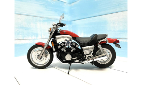 Мотоцикл Yamaha V-Max красный 1:12, масштабная модель мотоцикла, AOSHIMA, scale12