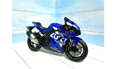 Suzuki GSX-R 1000 R синий металл 1/12 LCD, масштабная модель мотоцикла, 1:12