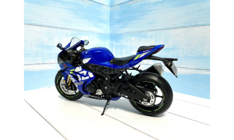 Suzuki GSX-R 1000 R синий металл 1/12 LCD, масштабная модель мотоцикла, 1:12