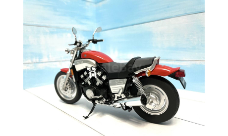 Мотоцикл Yamaha V-Max красный 1:12, масштабная модель мотоцикла, AOSHIMA, scale12