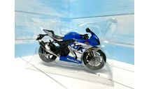 Suzuki GSX-R 1000 RR сине-серебристый 1/12, масштабная модель мотоцикла, scale12