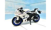 Suzuki GSX-R 1000 RR белый 1/12, масштабная модель мотоцикла, scale12