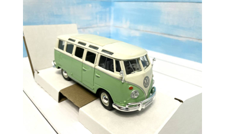 Volkswagen T1 Bus на базе VW Beatle Type 1 1:24 Maisto, масштабная модель, scale24