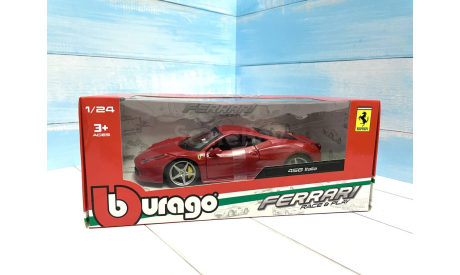 Ferrari 458 Italia Berlinetta Bburago 1/24, масштабная модель, scale24
