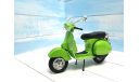 Модель мотороллер скутер Vespa зелёный 1:10, масштабная модель мотоцикла, scale24