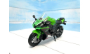 Мотоцикл Kawasaki ZX-10R ярко-зелёный 1:12, масштабная модель мотоцикла, Welly, scale12