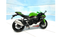 Мотоцикл Kawasaki ZX-10R ярко-зелёный 1:12, масштабная модель мотоцикла, Welly, scale12