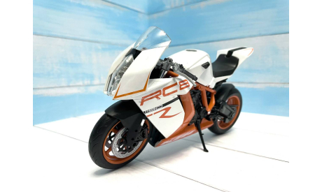 KTM RC8 R модель мотоцикла белый 1/10, масштабная модель мотоцикла, Welly, scale10
