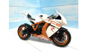 KTM RC8 R модель мотоцикла белый 1/10, масштабная модель мотоцикла, Welly, scale10