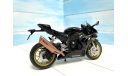 Мотоцикл Honda CBR 1000 RR black + akrapovic 1:12, масштабная модель мотоцикла, RMZ, scale12