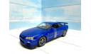 Nissan Skyline GT-R R34 blue Welly 1/24, масштабная модель, scale24