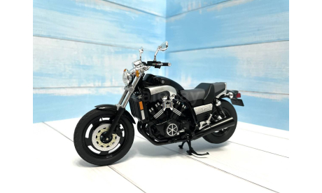 Мотоцикл Yamaha V-Max черный редкий 1:12, масштабная модель мотоцикла, AOSHIMA, scale12