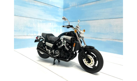 Мотоцикл Yamaha V-Max черный редкий 1:12, масштабная модель мотоцикла, AOSHIMA, scale12