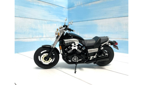 Мотоцикл Yamaha V-Max черный редкий 1:12, масштабная модель мотоцикла, AOSHIMA, scale12