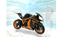 KTM RC8 R модель мотоцикла 1/10, масштабная модель мотоцикла, Welly, scale10