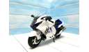 Suzuki Hayabusa белый 1/9, масштабная модель мотоцикла, scale10