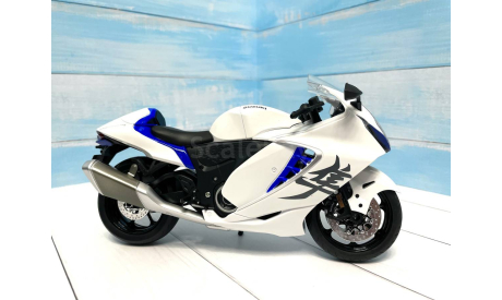 Модель мотоцикла Suzuki Hayabusa белый 1/9, масштабная модель мотоцикла, scale10