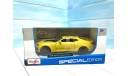 Chevrolet Camaro 2017 ZL1 желтый 1:24 Maisto, масштабная модель, scale24