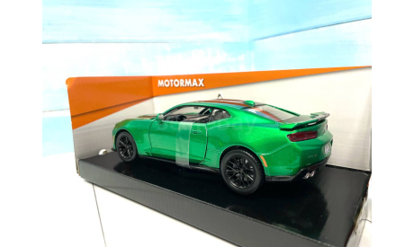 Chevrolet Camaro ZL1 2017 зелёный 1:24 Motormax, масштабная модель, scale24